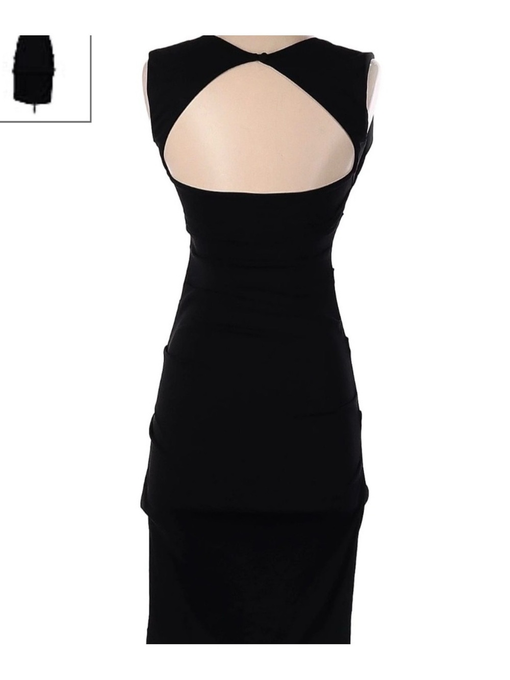 Nicole Miller Square Neck Open Back Dress Size 6 - Picture 5 of 5